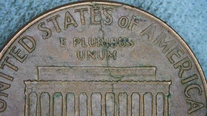 1973 D Lincoln Cent Laminatfehler - Bild 1 von 5
