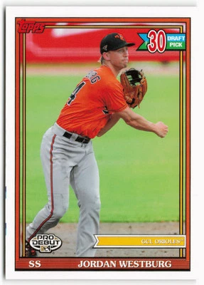 2021 Jordan Westburg Topps Pro Debut Rookie - Baltimore Orioles - Image 1 of 2