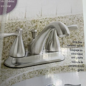 NUEVO grifo de baño Aquasource Kirkmont de níquel cepillado montaje central #0013066 - Imagen 1 de 4