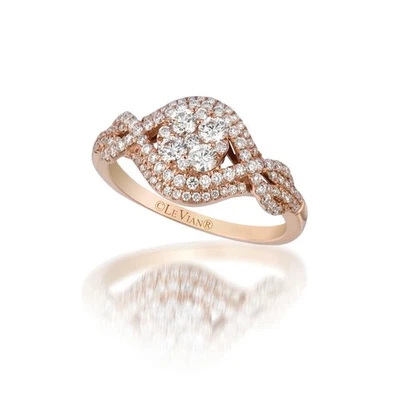 Anillo Le Vian Oro Rosa 14K G-H SI1 Diamante 0.8 cts Talla 7 Foto 1 de 4