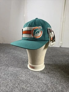 Vintage 90s Miami Dolphins Starter Hat Snapback Pro Line Striped 100% Wool RARE - Picture 1 of 9
