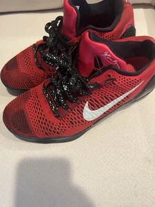 NIKE ZOOM KOBE IX 9 ELITE LOW UNIVERSITY RED BLACK MAMBA 10.5 men - Picture 1 of 11