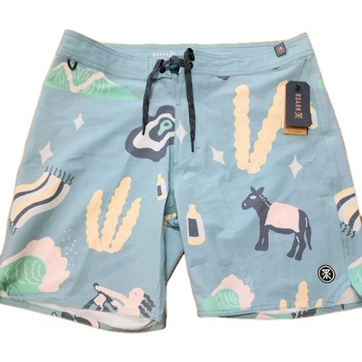 Roark The Passage Board Shorts Men's Size 34 Viaje Hemp Blend New With Tags - Image 1 of 4