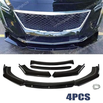 For Cadillac XT4 XT5 XT6 Front Bumper Lip Spoiler Splitter Chin Set Glossy Black Foto 1 de 4
