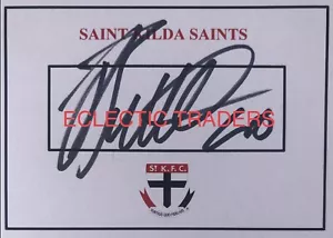 Josh Battle SIGNED St Kilda Saints Card. AFL Football. Steele Wilkie Owens Hawks - Picture 1 of 3