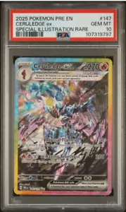 2025 Prismatic evolutions Ceruledge ex 147/131 Sv: Prismatic Evolutions PSA 10 - Picture 1 of 4