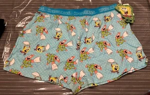Pantaloncini da notte vintage Y2K SpongeBob SquarePants grandi nuovi con etichetta nuovi - Foto 1 di 6
