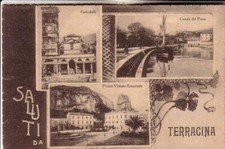 TERRACINA  VIAGGIATA 1918 SALUTI 3 VEDUTINE BELLISSIMA