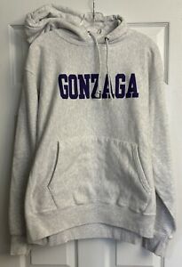 Champion Gonzaga Eagles Reverse Weave Sweat Shirt Hoodie Size Large