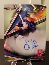 2022 Bowman's Best Steven Kwan On-Card Rookie Autograph #B22-SK