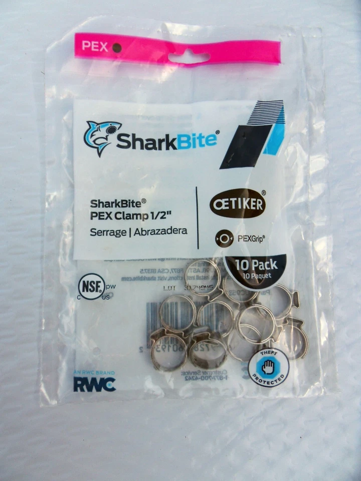 SharkBite 1/2 In. Stainless Steel PEX Cinch Clamps UC953A - 1 Each