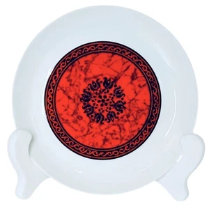 VTG Block Spain FLAMENCO Bidasoa Espana Red Black Center Bread & Butter Plate - Picture 1 of 8