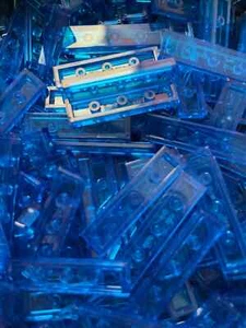LEG0-NEW-#2431-TRANS DARK BLUE-1 X 4  FINISHING TILE-50 PIECES - Picture 1 of 1