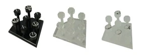 Acrylic Universal 8 Podium Ring Holder Rose Gold Birthstone Display Jewellery - Picture 1 of 7