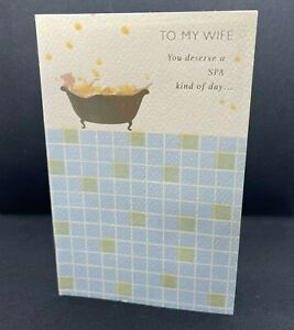Greeting Card Birthday Card To My Wife Happy Birthday Spa Day With Love