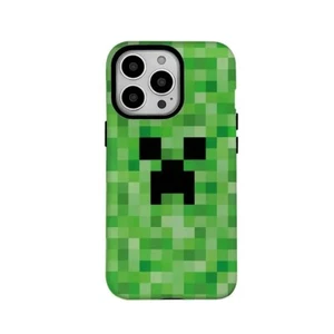 iPhone Minecraft Phone Case L Creeper Monster Case Block Design Apple Cover 7-16 - Picture 1 of 4