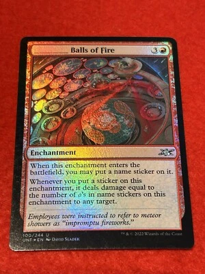 MTG _____ Balls of Fire Foil 100/244 Unfinity - Image 1 of 4