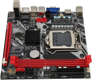 Computer Motherboard, B75 MS LGA 1155 ITX Gaming Motherboard for Celeron, I3 I5, - Picture 1 of 9