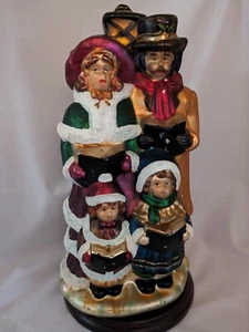 Vintage Thomas Pacconi 15" Blown Glass Christmas Carolers Sculpture - Picture 1 of 9