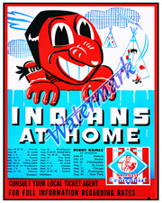1939 Cleveland Indian Home Schedule ART Reprint Color 8 X 10 Photo  Picture