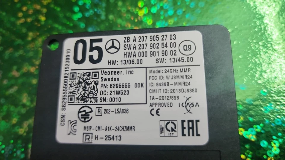 12 17 MÓDULO SENSOR RADAR DELANTERO MERCEDES BENZ E400 E550 W207 207 905 27 03 Foto 1 de 4