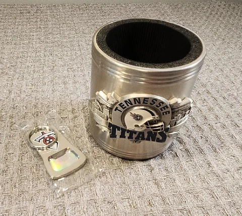 Tennessee Titans Stainless Steel Koozie Keychain Bottle Opener Cover