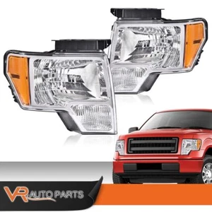 Fit For 2009-14 Ford F150 F-150 Replacement Headlights Headlamps Pair Left+Right - Picture 1 of 9