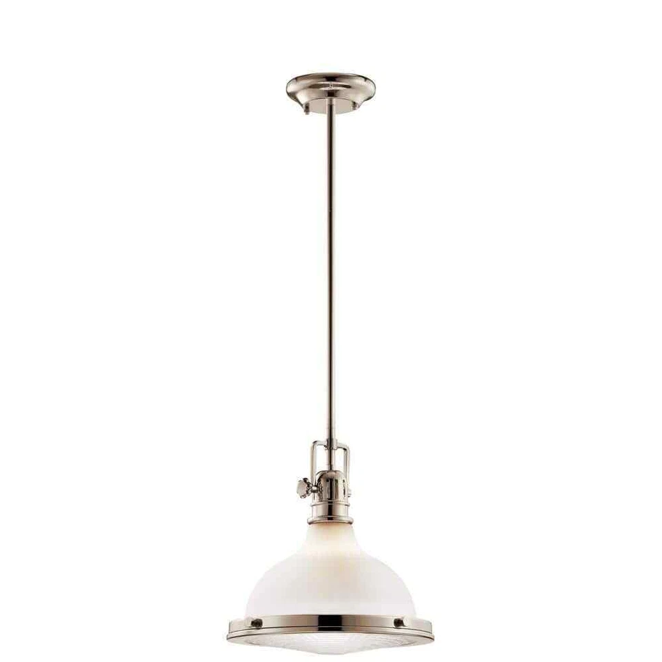 Kichler Hatteras Bay 1 Light Pendant in Polished Nickel 43765PN