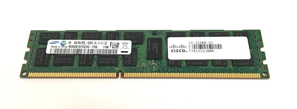 CISCO 15-12288-01 Samsung 8GB 2Rx4 PC3L-10600R DDR3-1333MHz UCS ECC Reg Memory - Image 1 of 1