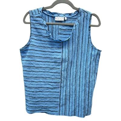 Habitat Clothes To Live In Blue Striped Tank Medium - Image 1 of 4