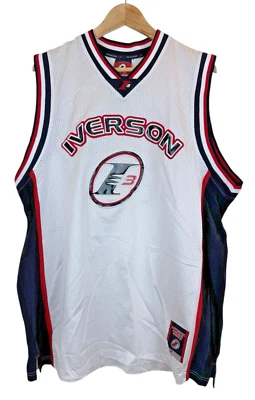 Camiseta deportiva de baloncesto vintage Reebok edición limitada Allen Iverson #3 I3 para hombre L Foto 1 de 4