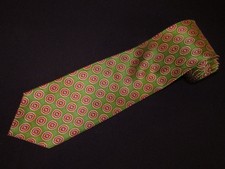 New Jos A Bank Tie Olive Green Maroon Ornamental Geometric Silk Satin Printed 