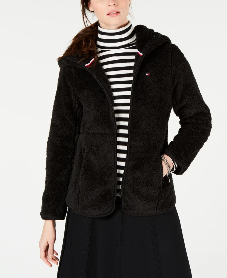 Tommy Hilfiger Mujer Polar Mangas Largas Sudadera con Capucha Mediana Negra Foto 1 de 1