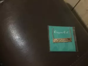 Auténtica cadena de barras de oro rosa ""sin embargo persistió"" búho origami nueva en paquete + - Imagen 1 de 3