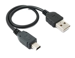 USB 2.0 Cable 25 CM Mini B Plug To Type a Plug Adapter Black - Afbeelding 1 van 7