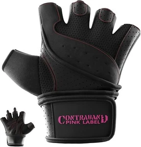 Contraband Pink Label 5737 Womens Wrist Wrap Weight Lifting Gloves (PAIR) - Picture 1 of 29