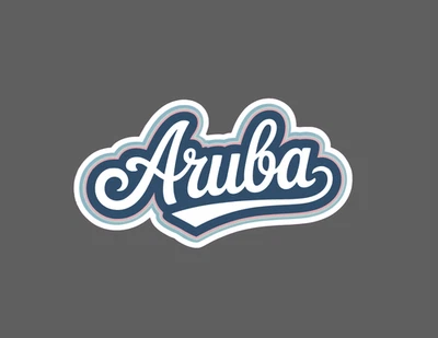 Aruba Sticker Vacation Caribbean Tropical Beach Travel Gift Waterproof NEW - Image 1 of 3