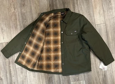 Chaqueta de lona verde oliva XL Dickies XL para hombre nueva con etiquetas - Forrada en franela frente a presión 🔥$69 Foto 1 de 4