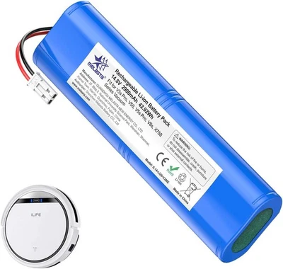 Сменный аккумулятор 2900 мАч совместим с ILIFE V3s Pro V5s Pro V50 V8s X750 - Изображение 1 из 4