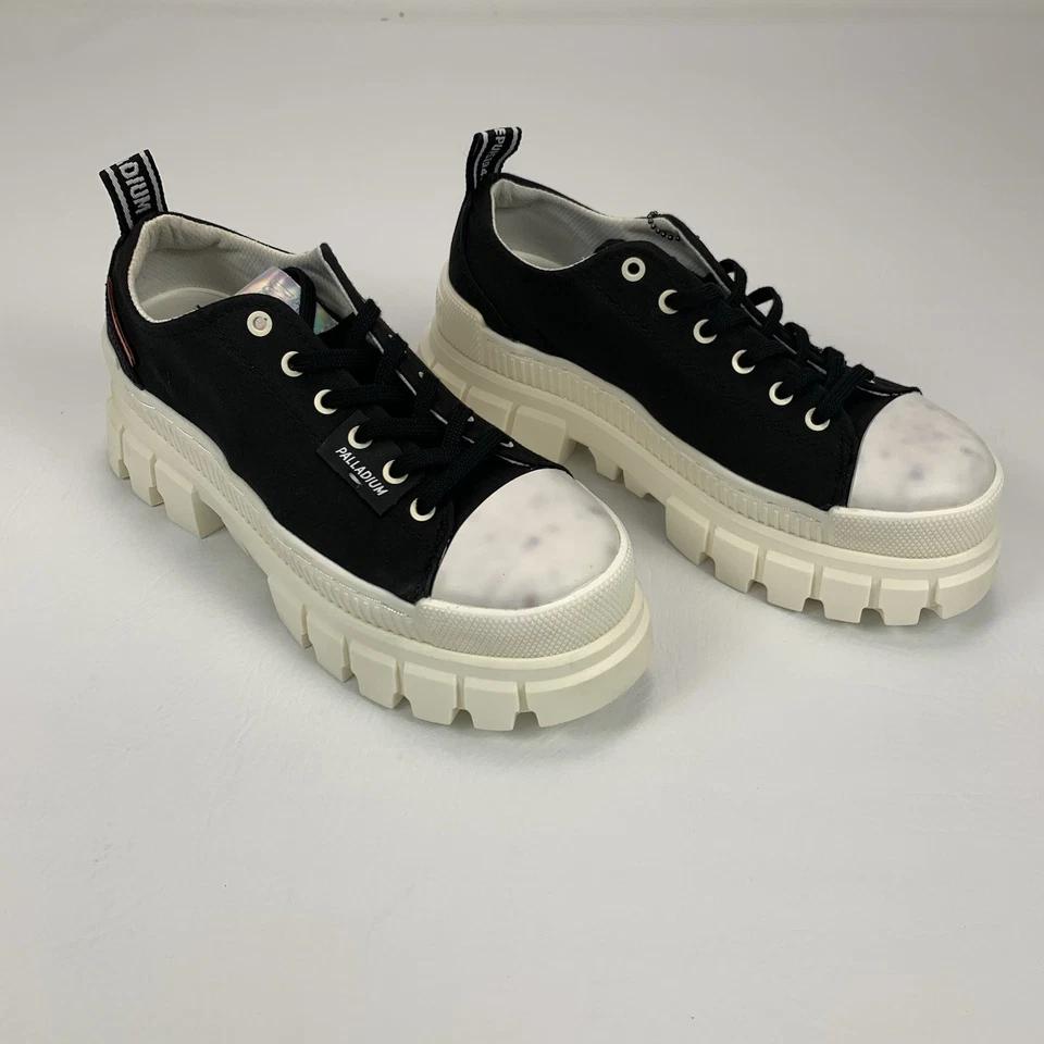Zapatillas deportivas Palladium para mujer Revolt Lo TX con plataforma negras con cordones talla 7 gruesas Foto 1 de 4