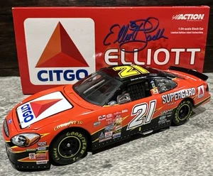 2000 Elliott Sadler #21 Citgo Wood Brothers 1/24 Action Nascar Diecast Bank - Picture 1 of 5
