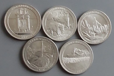 2010 D "America  The BEAUTIFUL" Quarters – 5 Coin Circulated  - Image 1 of 2