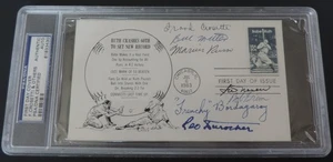 1983 MULTI-SIGNED BABE RUTH FIRST DAY COVER CROSETTI DUROCHER & OTHERS PSA/DNA - Picture 1 of 3