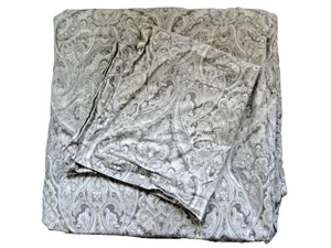 Pottery Barn McKenna? Shades of Gray Paisley FULL/QUEEN Duvet Cover + Euro Case - Picture 1 of 9