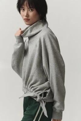 Anthropologie Dolman Sleeve Sweatshirt 2XS Gray Daily Practice Funnel Neck - Image 1 of 4