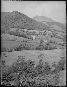Plaque verre photo ancienne négatif noir et blanc 9x12 cm paysage montagne - Photo 1 sur 2
