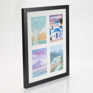Multi Aperture Photo Picture WOOD Frames Holds 2, 3 or 4 Photos Various Sizes - Picture 1 of 194