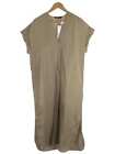 Short sleeve dress   M   Linen   BEG   Plain   0387   165   711