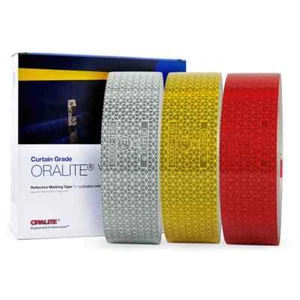 50m x 50mm Orafol ORALITE VC104+ CG marca de contorno estructuras de lona UN ECE 104 - Imagen 1 de 3