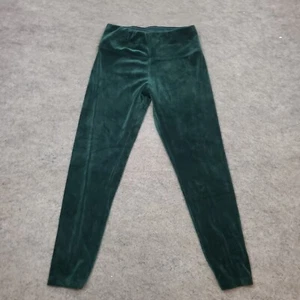 Time and Tru Pants Girls Medium Green Skinny Velour Sweat Pants Velvet Kids - Picture 1 of 9